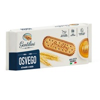 Biscuits Osvego italiens de haute qualité Gentilini 250 g saveur malt et miel certifiés ISO-HCCP emballés à chaud fabriqués en Italie pour le thé et le lait