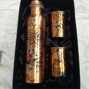 LA MEJOR VENTA BOTELLA DE COBRE PURO DE DISEÑO SUPERIOR PARA AGUA POTABLE AYURVÉDICA MEJOR PARA LA SALUD BOTELLA DE AGUA DE COBRE HECHA EN LA INDIA - Product Image 5