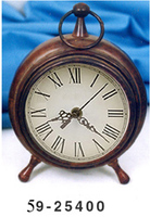 Reloj de escritorio de madera con números romanos y aguja, para escritorio de oficina y hogar
