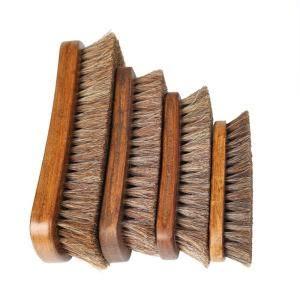 Brosse à chaussures en bois à usage quotidien poignée confortable logo laser personnalisé finition brillante fibres synthétiques peinture à poils en mousse - Product Image 6