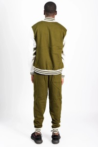 Chaqueta de béisbol de lana de algodón personalizada para hombre, conjunto de pantalones, chaqueta universitaria con capucha en blanco Letterman, conjuntos de 2 piezas, chándal de alta calidad - Product Image 2