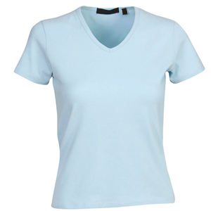 Camisetas elásticas con cuello en V para mujer, 2021 - Product Image 5