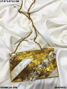 Handmade Designer Brass MOP <b>Clutches</b> for Ladies Exclusive Evening <b>Wedding</b> Mother of Pearl <b>Clutch</b> <b>Bag</b> - Product Image 3