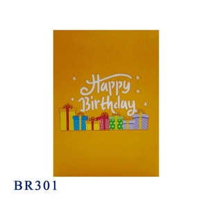 Venta al por mayor nuevo diseño 3D Kirigami corte láser Feliz cumpleaños tarjeta emergente papel recuerdo y tarjeta de felicitación regalo - Product Image 2