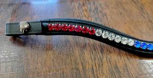 ที่มีคุณภาพสูง6มิลลิเมตรหนังคิ้วสายสบายออกแบบขี่ม้าสีแดงสีฟ้าเงินคริสตัลสีมาตรฐานถูนานาชาติ - Product Image 3