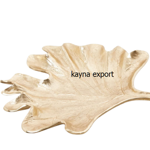 Plato de fruta de Metal superventas, nuevo diseño de hoja para fiestas, decoraciones de boda, acabado de tamaño personalizado, pulido ecológico - Product Image 1