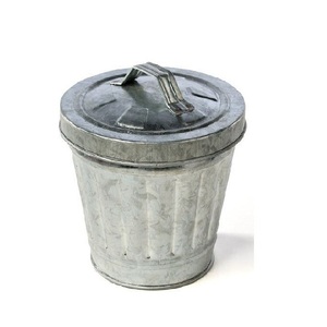 Cubo de basura recubierto de polvo azul hecho a mano de la mejor calidad galvanizado, tamaño personalizado, cubo de basura superior Vintage para reciclaje de uso en la cocina - Product Image 5