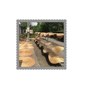 Natuurlijke Handgemaakte Ronde Tapijt Rotan Outdoor Tapijt-Hyacint Deur Mat-Huishoudartikelen Vietnamese Handwerk 99GD