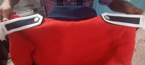 เสื้อโค้ทสีแดงแขนยาวแบบปฏิวัติใหม่เสื้อโค้ทโลโก้ออกแบบได้ตามต้องการ - Product Image 5