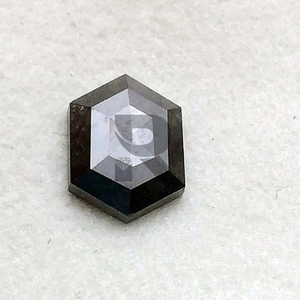 Maillot de bain en forme hexagone de 1.24 carats, dos de sel et de poivre en vrac, rose naturelle découpée, diamant fait pour bijoux uniques - Product Image 4