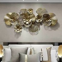 Décor mural en fer forgé, harpon métallique, cadre de chambre à coucher et de salon, Art à suspendre, motif de fleurs, décoration murale pour la maison