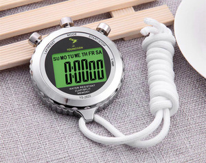 Cronómetro Digital LCD de Alta Calidad, Profesional, de Acero Inoxidable, Resistente al Agua, con Retroiluminación EL, Reloj Electrónico Grande - Product Image 2