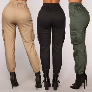 Pantalon décontracté de haute qualité pour femmes, pantalon de jogging Cargo confortable, pantalon de jogging Cargo hip hop à 6 poches - Product Image 2