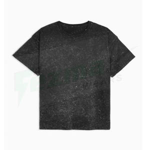 Camiseta con logotipo personalizado para hombre Acid Wash-Jersey de talla grande Diseño en blanco transpirable - Product Image 2