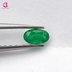 3x2mm-5x3mm Natural zaian Emerald batu permata longgar 0.07-0.21 Ct Oval potong batu permata untuk liontin grosir pemasok dari India