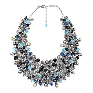 Gargantilla de perlas multicapa para niños de estilo romántico bohemio, Collar de cuentas de diamantes, cadena de clavícula Bohemia, joyería - Product Image 1