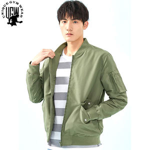 UNIQUE GYM WEAR Chaqueta Bomber de Invierno para Hombre, Personalizada, Acolchada, Impermeable, Ajustada, con Hombros Caídos, Transpirable, de Secado Rápido, en Tela de Lana - Product Image 3