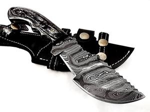 Couteau de suivi en acier damas personnalisable manche en bois Pakka fait à la main meilleure qualité pour la chasse usage industriel OEM pris en charge bricolage - Product Image 4