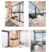 Fertige leichte Stahlrahmen Bambus Bungalow Holz Design Garten Studio Kabine Chinese Hotel Shop 3D Modell Design leichte Stahlrahmen