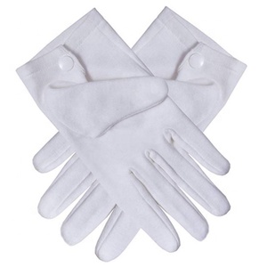 Guantes masónicos de algodón unisex con diseño de brújula cuadrada, guantes de seguridad personalizados de muy alta calidad - Product Image 4