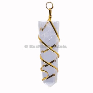 With Good Quality of Crystal Quartz Plated <b>Wrap</b> Pendants : Crystal Quartz Plated <b>Wrap</b> Pendants for Sale - Product Image 1