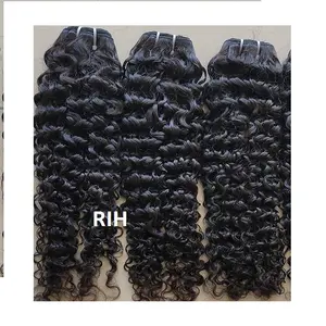 Pure brazilian bouncy curl human hair weaving kinky curly human hair extension