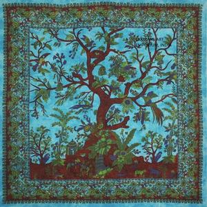 Nuevo diseñador de algodón Color sólido Árbol DE LA VIDA Sábanas impresas/Tapiz para colgar en la pared Venta al por mayor de La India - Product Image 1