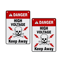 NEXHUB DangerSign-01 Panneaux de signalisation en émail personnalisés, style rétro, professionnels, pour la sécurité extérieure, en métal plaqué, double face