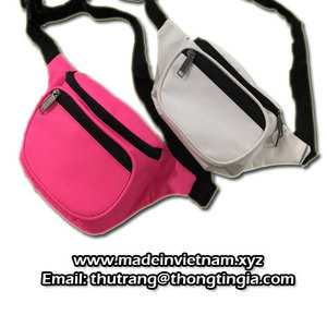 กระเป๋าคาดเอวกันน้ำมีซิปแฟชั่นใหม่สำหรับทุกเพศสีชมพูสีขาวออกแบบได้ทุกวัน - Product Image 4