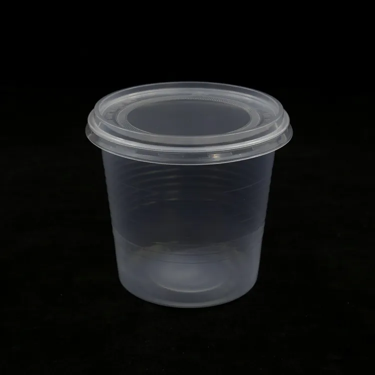 Clear Pp Plastic Ronde Pantry Voedsel Container Met Wegwerp Recyclebaar Microwavable 780Ml Met Deksels