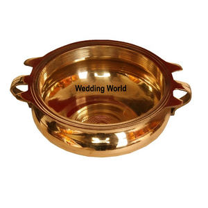 Styliste en laiton Urli couleur or robuste pas cher vente en gros en laiton Urli meilleure vente décoratif à la main en métal Urli - Product Image 2