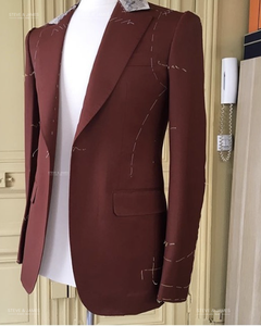 Costumes d'affaires sur mesure Steve James ODM 100 % laine pour hommes, col cranté, fermeture simple boutonnage, respirants et infroissables - Product Image 1