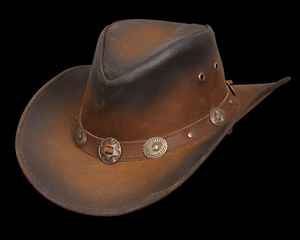 Sombreros de Cuero de Vaquero, Sombreros de Cuero de Búfalo para Montar a Caballo, Sombrero de Vaquero Tombstone - Product Image 5