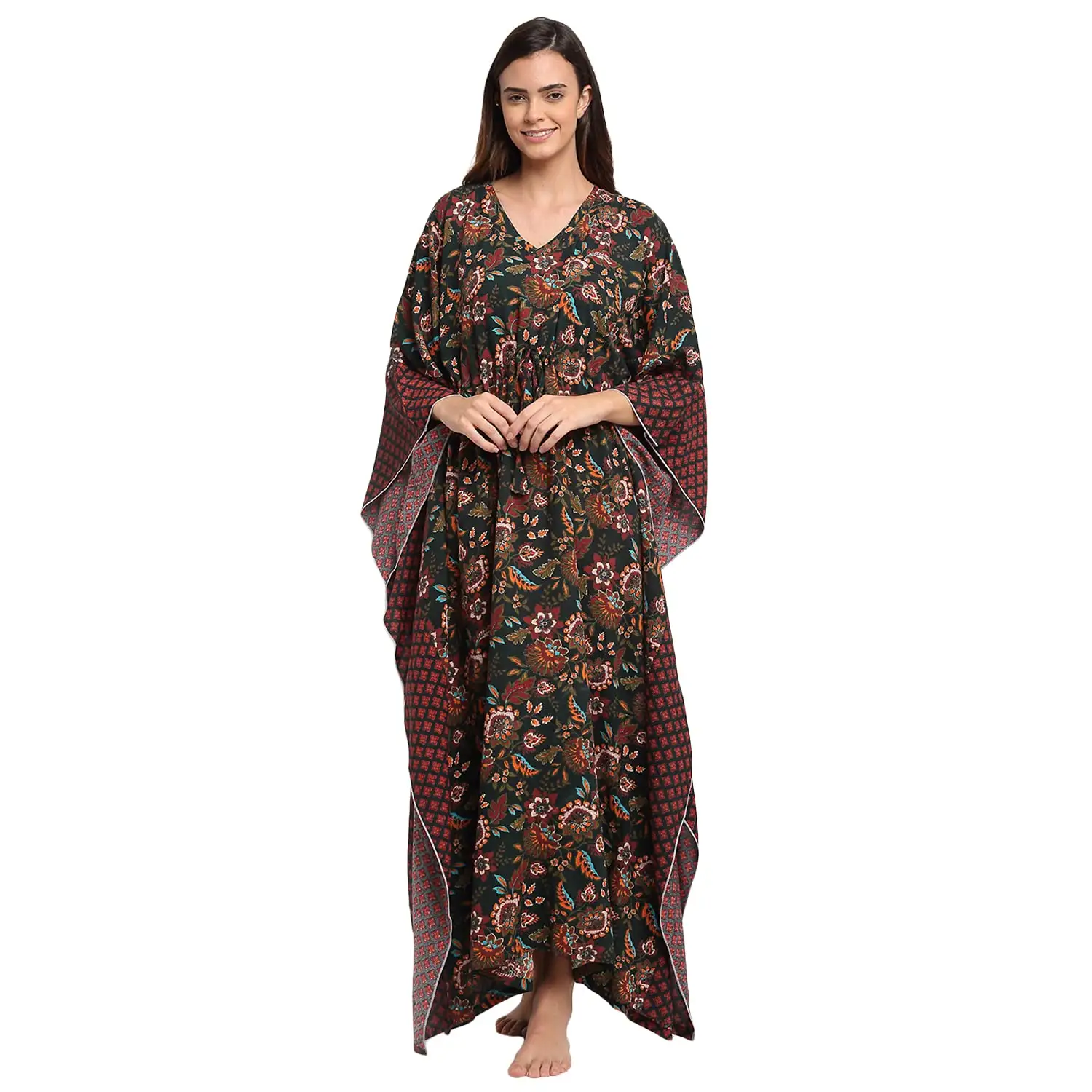 Kaftan islámico Abaya hecho a mano indio para vestidos de mujer vestido largo musulmán