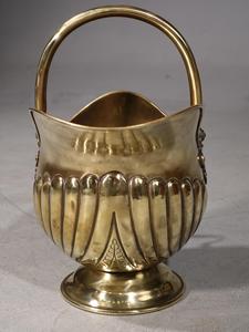 Scuttle de charbon en acier gaufré or portable avec poignée accessoires de foyer pour ensembles et accessoires de cheminée d'articles divers ménagers - Product Image 2