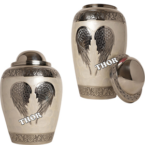 Urns <b>for</b> Human <b>Ashes</b> Large Cremation Funeral Urn <b>for</b> <b>Ashes</b> Silver Polished Urns <b>Ashes</b> Adult Handcrafted - Product Image 5