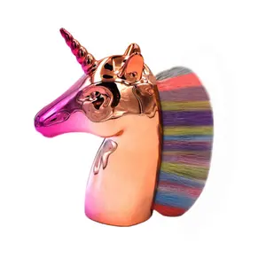 Sialia-brocha colorete con diseño de caballo, colorete, maquillaje, pelo sintético, logotipo personalizado
