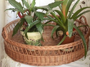 Wicker <b>Large</b> Round Table Decor <b>Tray</b> Hot Selling Tabletop Decor Fancy Luxury Home & Office Use <b>Tray</b> - Product Image 2