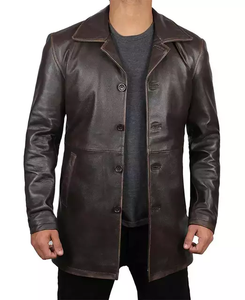 Nouvel arrivage de vestes en cuir véritable Vestes en cuir de haute qualité pour hommes Veste en cuir d'hiver de moto à vendre - Product Image 2