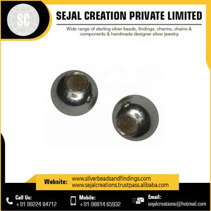 Cuentas lisas superventas, hallazgos plateados, triple espaciador de neumáticos, precio al por mayor - Product Image 3