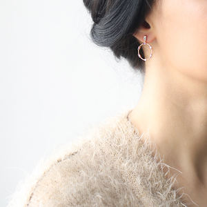 Boucles d'oreilles rondes en forme de Baguette en pierre creuse, vente en gros, bijoux turcs en argent Sterling 925 faits à la main - Product Image 2