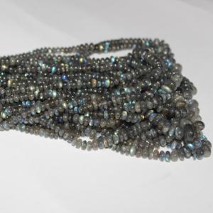 Cuentas de Piedra Labradorita Natural de 6mm 8mm 10mm, Cuentas Redondas Lisas de Piedras Preciosas, Certificadas por IGI, Calidad AAA+, Color Gris para Joyería - Product Image 2