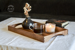 Plateau de service en bois de manguier rectangulaire personnalisé Offre Spéciale plateau décoratif de finition naturelle conçu pour la fête - Product Image 4