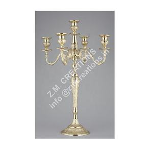 เชิงเทียนทองคำสำหรับงานแต่งงาน งานเลี้ยงที่บ้าน งานคริสต์มาส งานอีสเตอร์ ของตกแต่งงานอีเว้นท์ ของประดับตกแต่งโต๊ะสไตล์โมเดิร์น ที่วางเทียน - Product Image 1