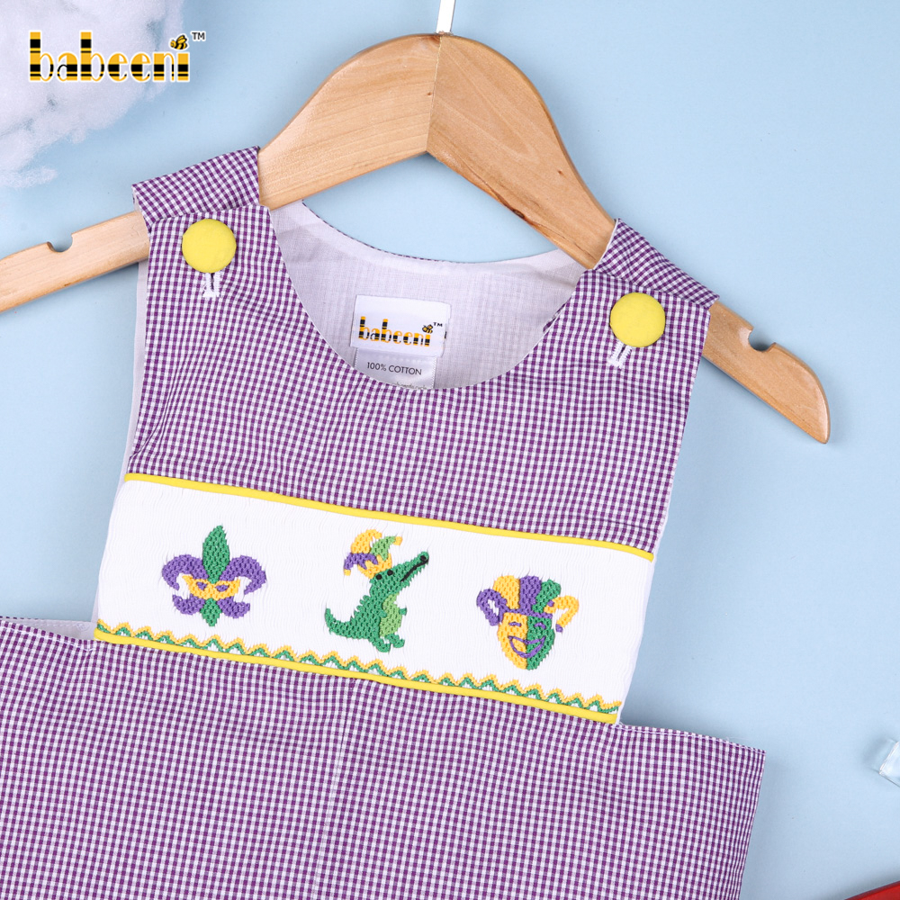 Mardi Gras Baby Boy Shortalls Cute Comfortable Clothes