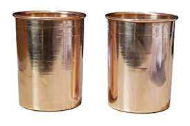 Verre à eau en cuivre pur pour cuisine et table taille personnalisée polie à la main et emballage pour boire des verres en cuivre - Product Image 4