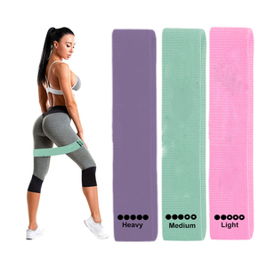 Bandas elásticas de resistencia para hacer ejercicio, bandas de Tela con estampado personalizado, respetuosas con el medio ambiente, para Fitness - Product Image 1