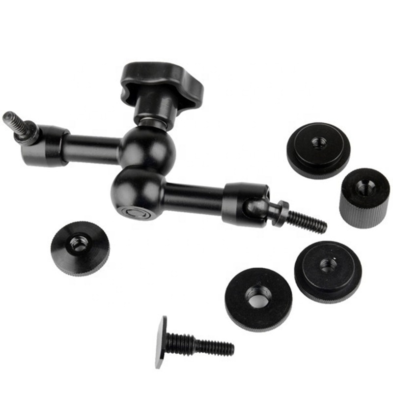 Aipaxal 7 дюймов Алюминиевая Регулируемая сила трения четко шарнирный кронштейн для камеры для видеокамеры вспышки