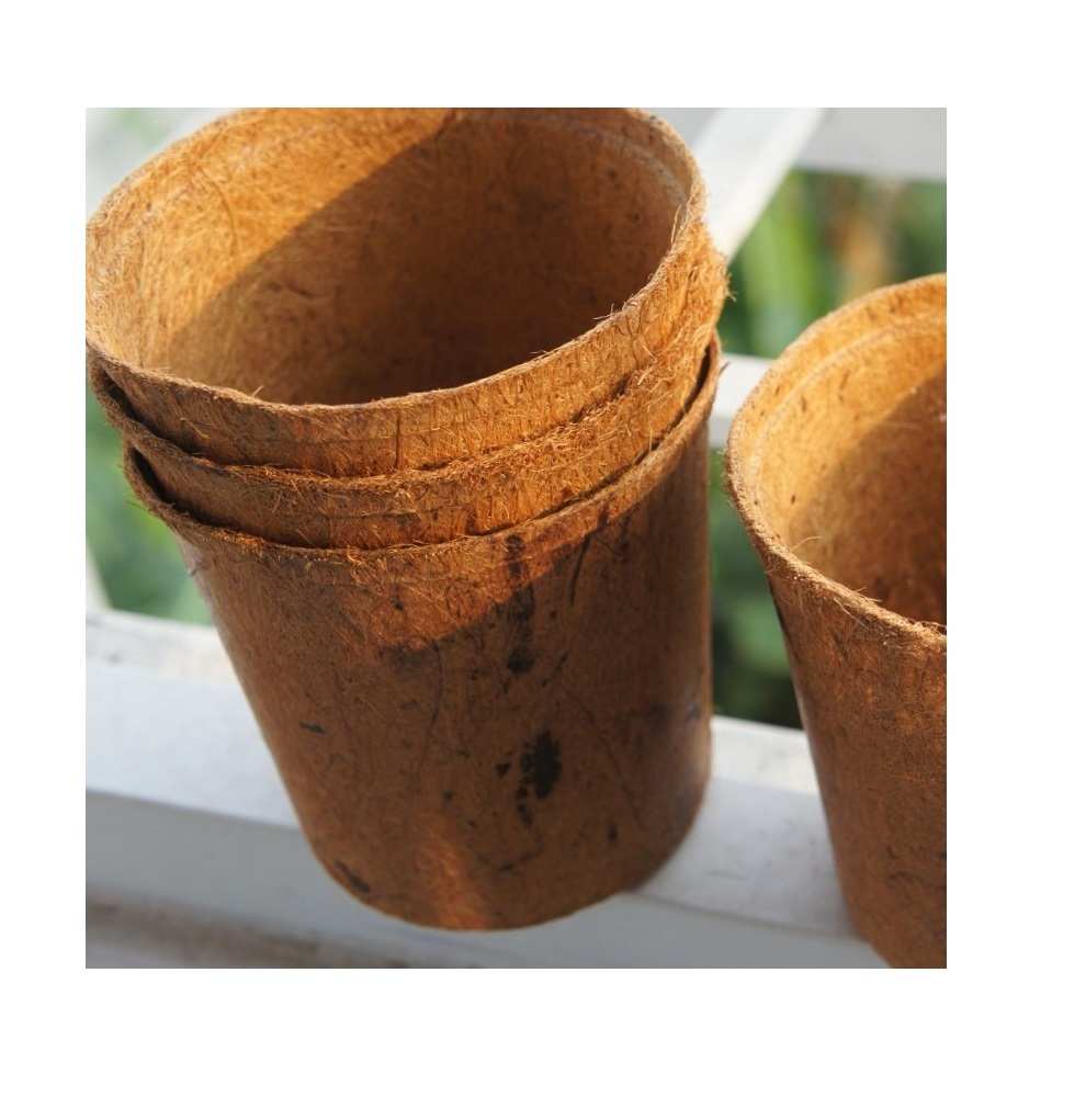Coconut Planter Coir Pot Fiber Pot Husk Pot Eco Friendly Biodegradable Best Seller 2021 From Vietnam