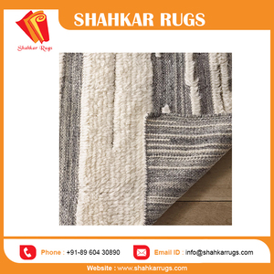 Alfombras Modernas Ecológicas para Interiores, Alfombra de Lana Suave con Patrón Abstracto para Sala de Estar, Antimicrobiana, Lavable, Anudada a Mano, Mediana - Product Image 3